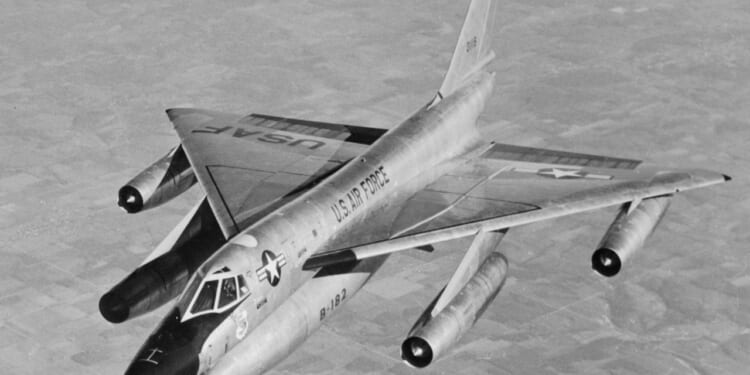 B-58A in flight