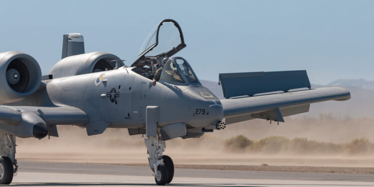 An A-10 Thunderbolt shown at the 'Flight Test Nation 2009' airshow.