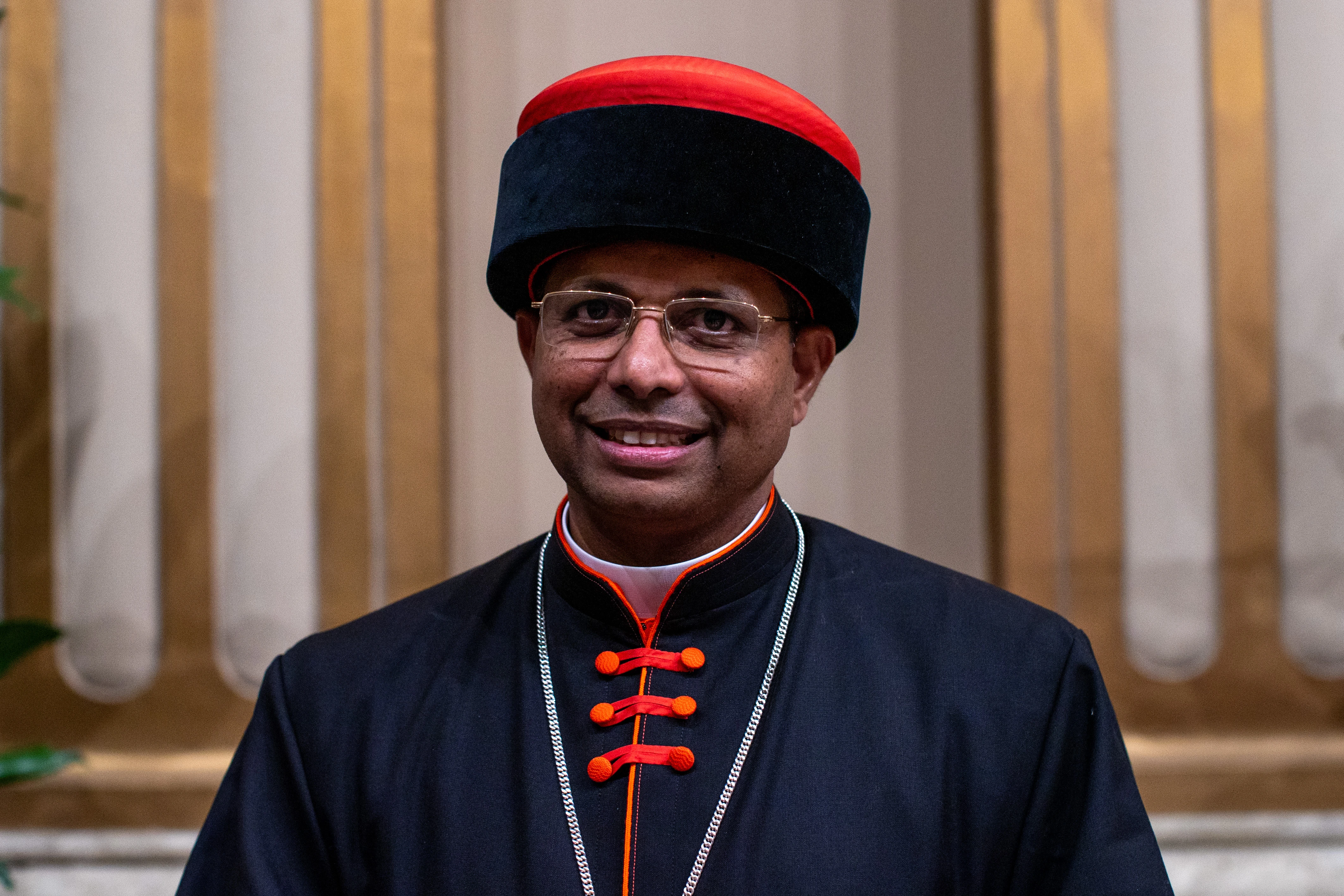 Indian Cardinal George Jacob Koovakad of the Syro-Malabar Church, official of the Secretariat of State and organizer of papal trips, was created a cardinal by Pope Francis during the consistory at St. Peter’s Basilica on Dec. 7, 2024. Credit: Daniel Ibañez/CNA
