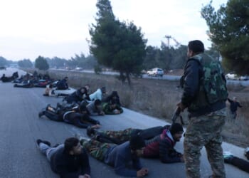 Prisoners from Bashar al-Assad's army held by the Syrian opposition. The fall of the Syrian regime. Syria, December 7, 2024.