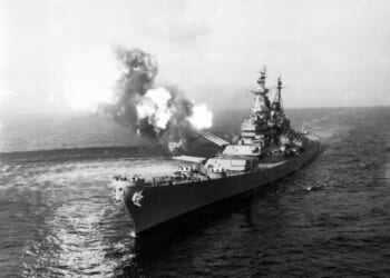 The USS Missouri Iowa-class battleship