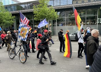 Upside Down World: European Peace Movement Marches in Support of President Trump as "Anti"-Fascists Rally Against Peace | The Gateway Pundit