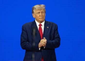 US President Donald J. Trump makes remarks at the 2023 CPAC