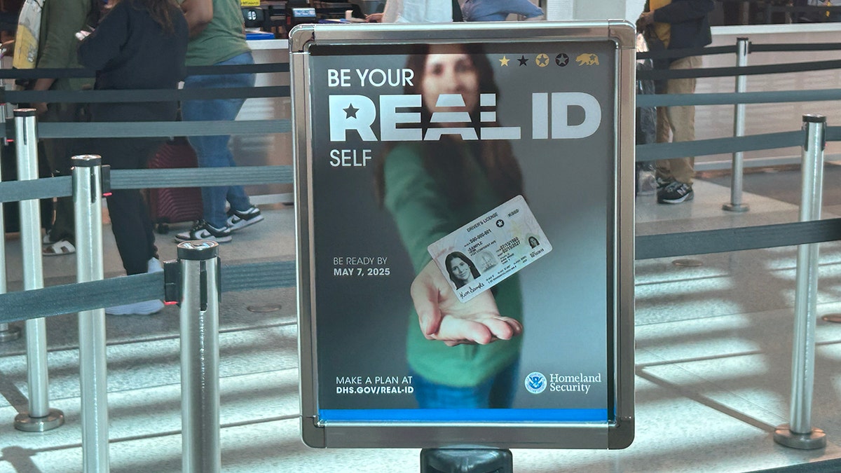 REAL ID sign in airport
