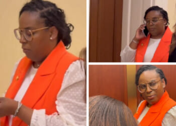 WATCH: LaMonica McIver Wearing Prison Orange Suit Repeatedly Refuses to Answer Gateway Pundit Reporter's Questions About Assaulting Agents at ICE Facility as Criminal Investigation Looms | The Gateway Pundit