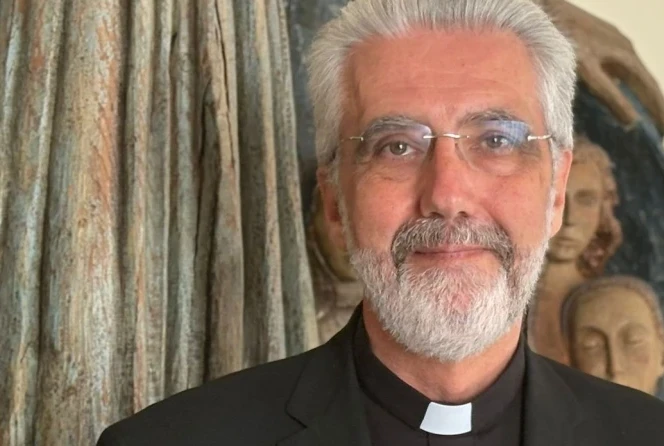 Bishop Luis Marín de San Martín, undersecretary of the Synod of Bishops. Credit: Victoria Cardiel/EWTN News