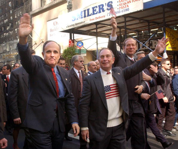 Rudy Giuliani and Michael Bloomberg