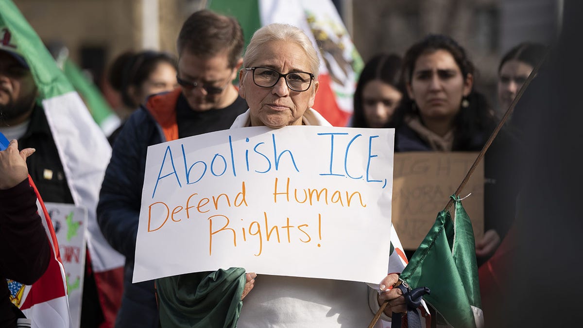 Anti-ICE protester in San Francisco
