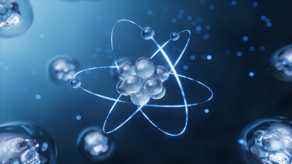 Illustration of an atom, symbolizing the nuclear renaissance