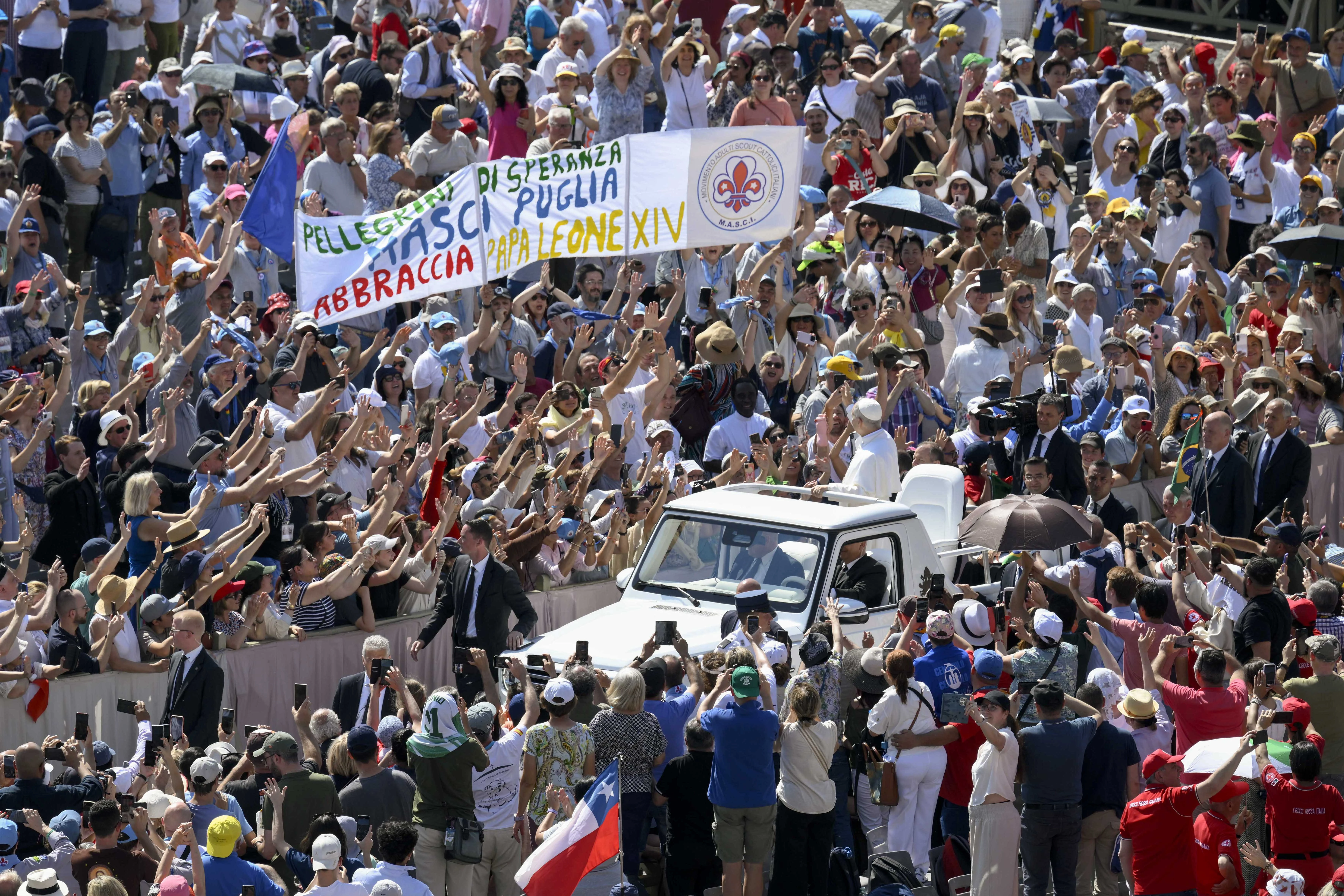 Approximately 70,000 people from more than 100 countries registered to take part in the Jubilee of Ecclesial Movements, Associations, and New Communities in Rome, which concluded with Mass for Pentecost in St. Peter's Square on June 8, 2025. Credit: Vatican Media