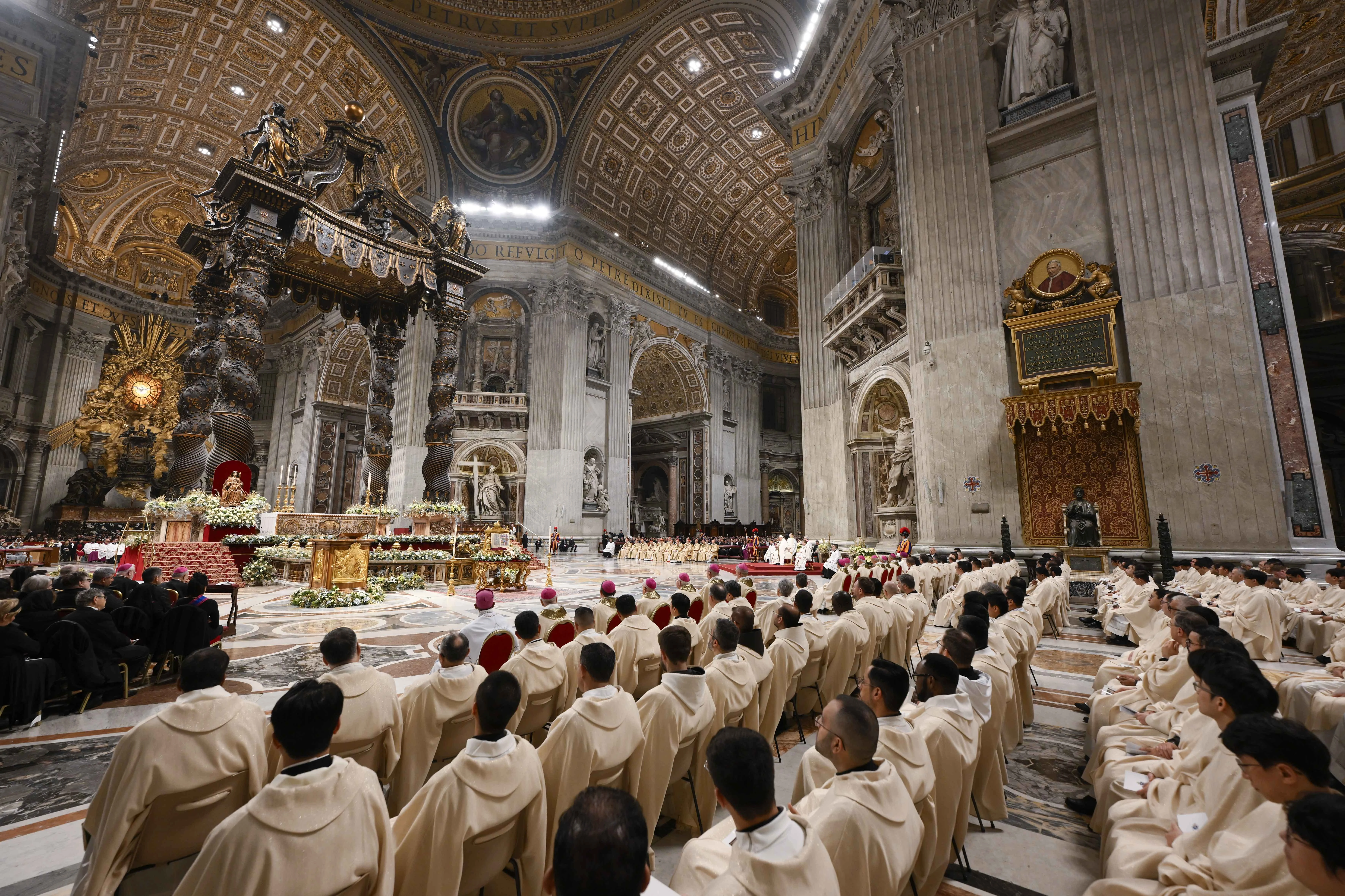Christmas Mass in St. Peter's Basilica on the night of Dec. 24, 2023. Vatican Media