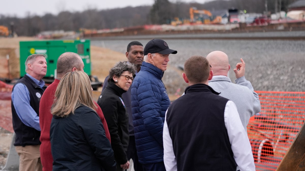 Biden in East Palestine, Ohio, Oct. 2024