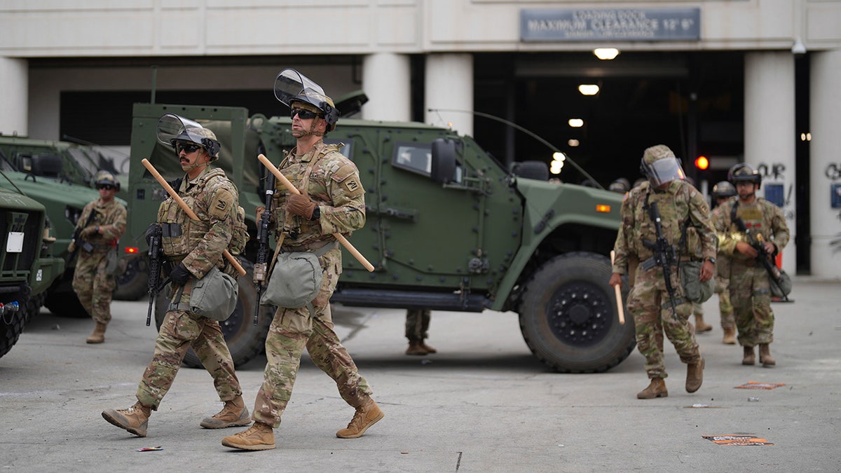 national guard with humvees