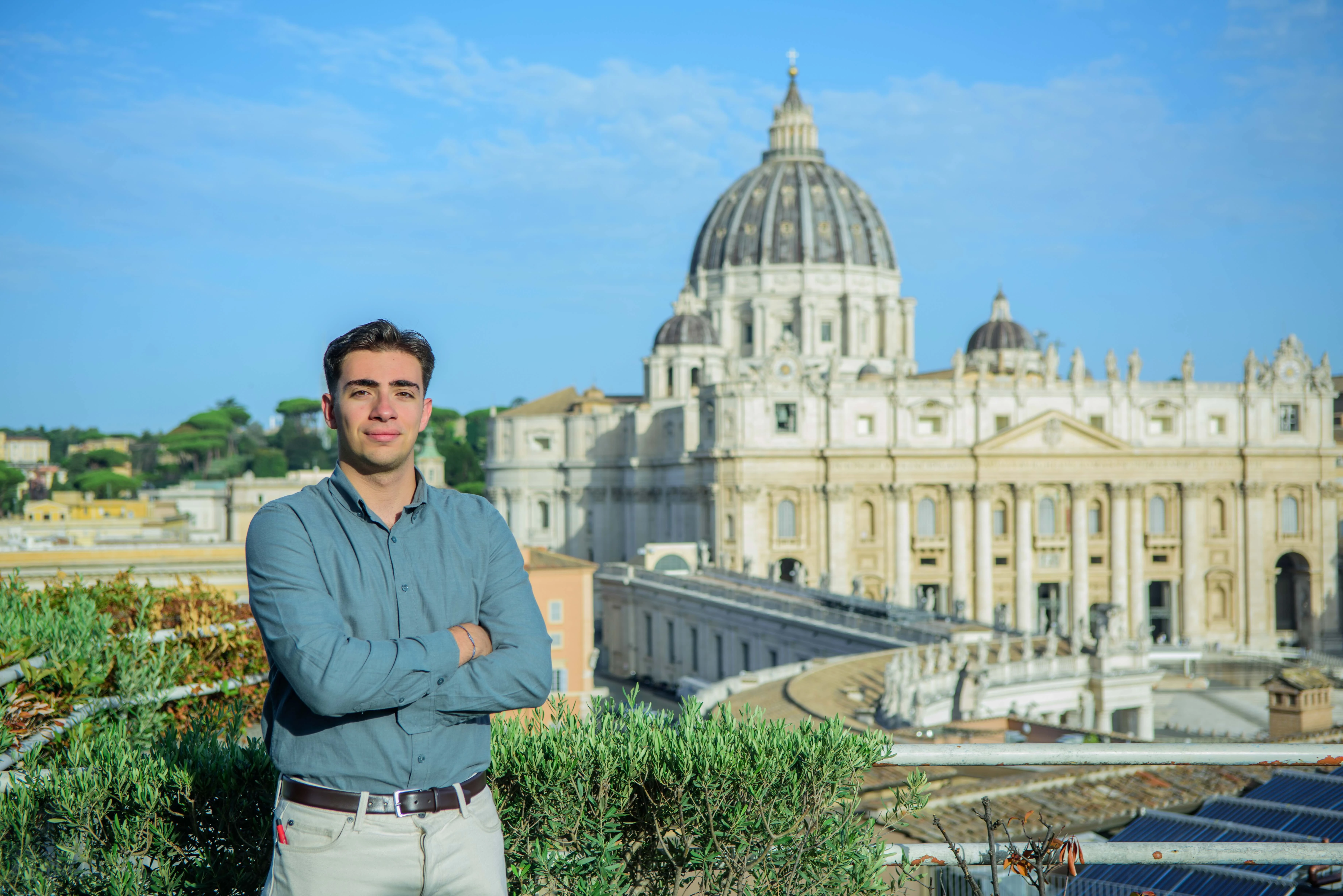 Mikhail Ajjan, 21, is originally from Aleppo, Syria, but now lives in Sweden. Credit: Lemmy Ogbonnaya Ijioma/EWTN Summer Academy