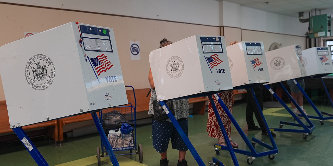 Democrats vote in New York City's mayoral primary on June 24, 2025.