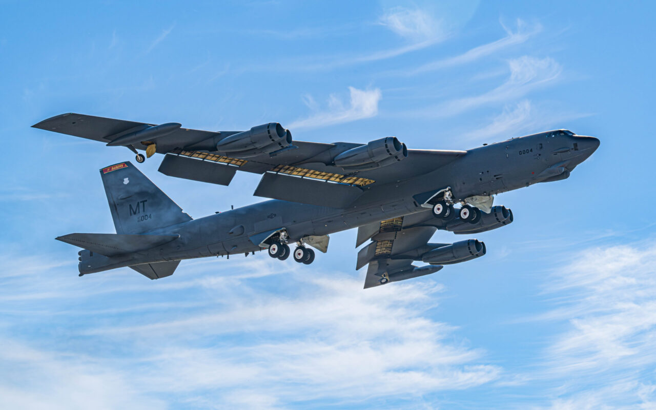 A U.S. Air Force B-52H Stratofortress assigned to the 23rd Expeditionary Bomb Squadron takes off in support of Bomber Task Force Europe (BTF) at Morón Air Base, Spain, May 27, 2025.