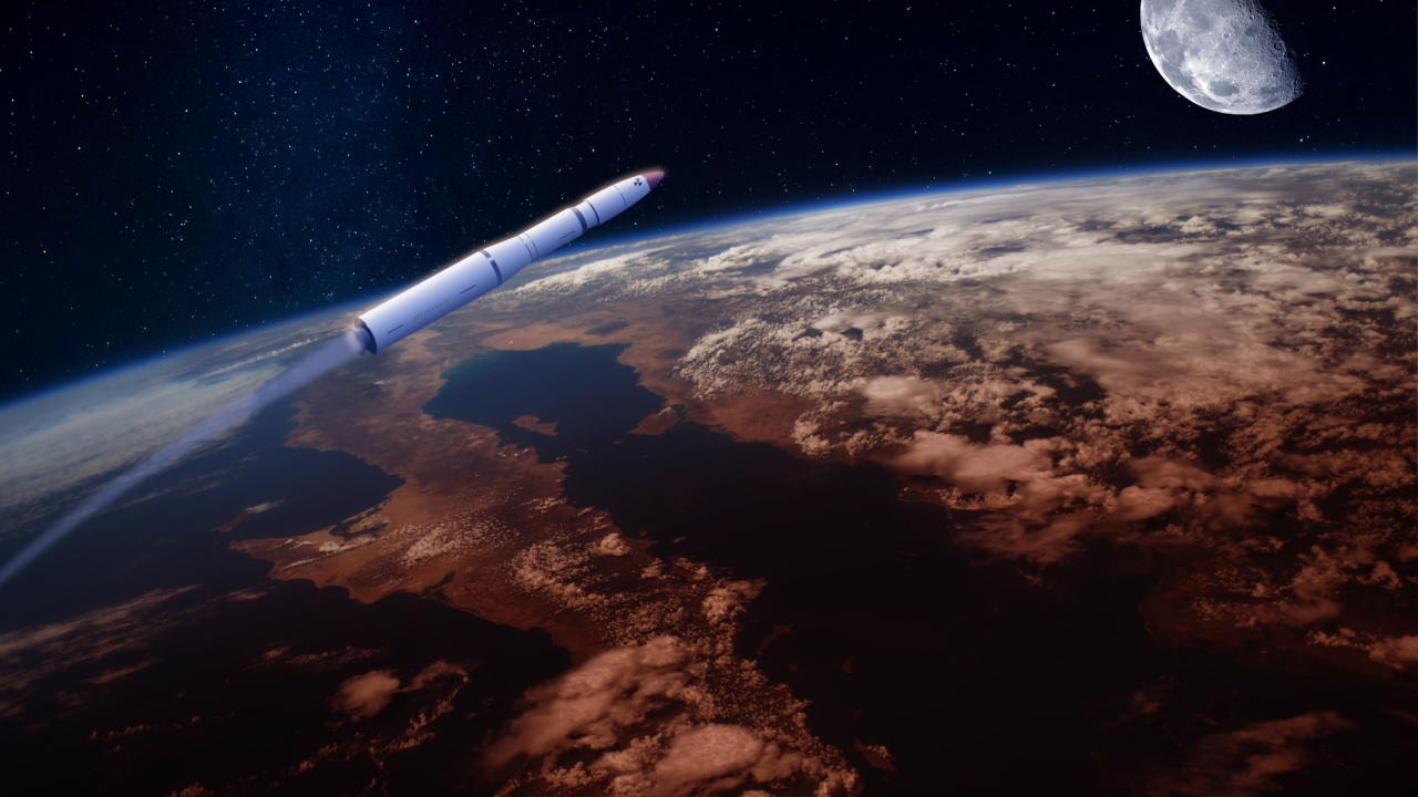 Missile launched toward the moon.