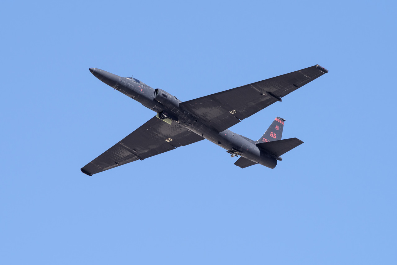 Lockheed U-2 'Dragon Lady' shown during a flyover
