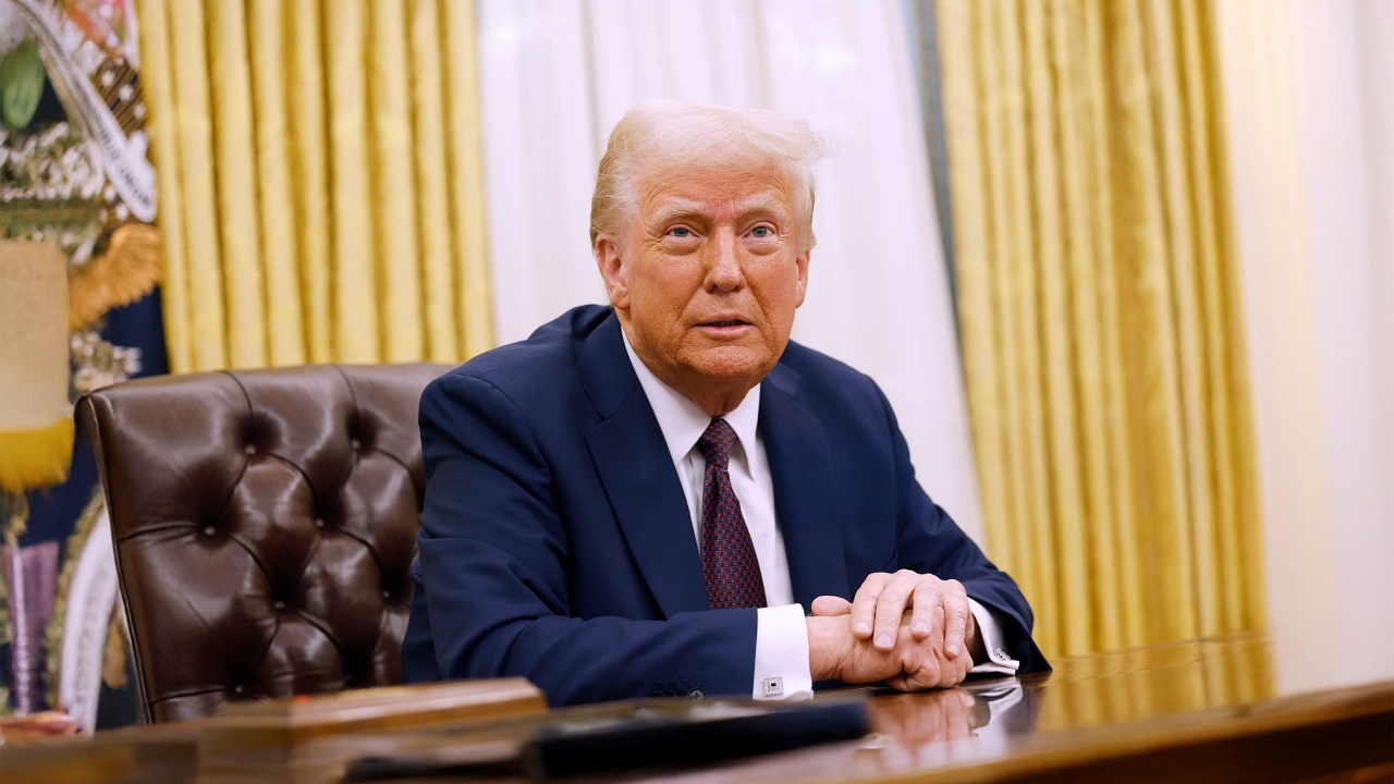 Donald Trump in the Oval Office.