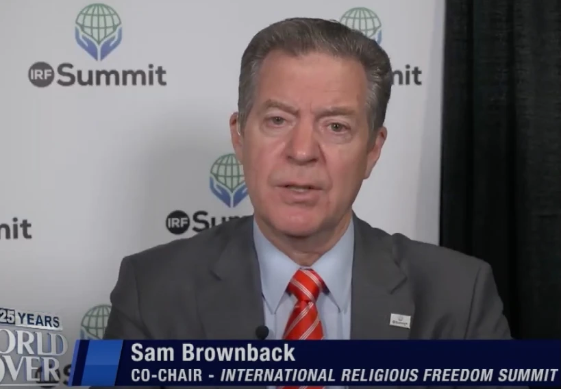 Sam Brownback, the former ambassador for international religious freedom who currently leads the National Committee for Religious Freedom. Credit: 