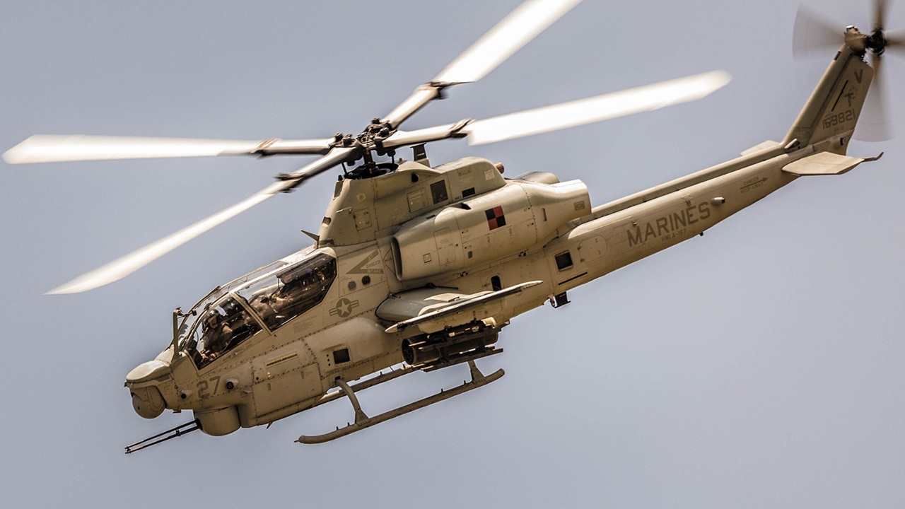 A Bell AH-1Z "Viper" helicopter in the Marine Corps.