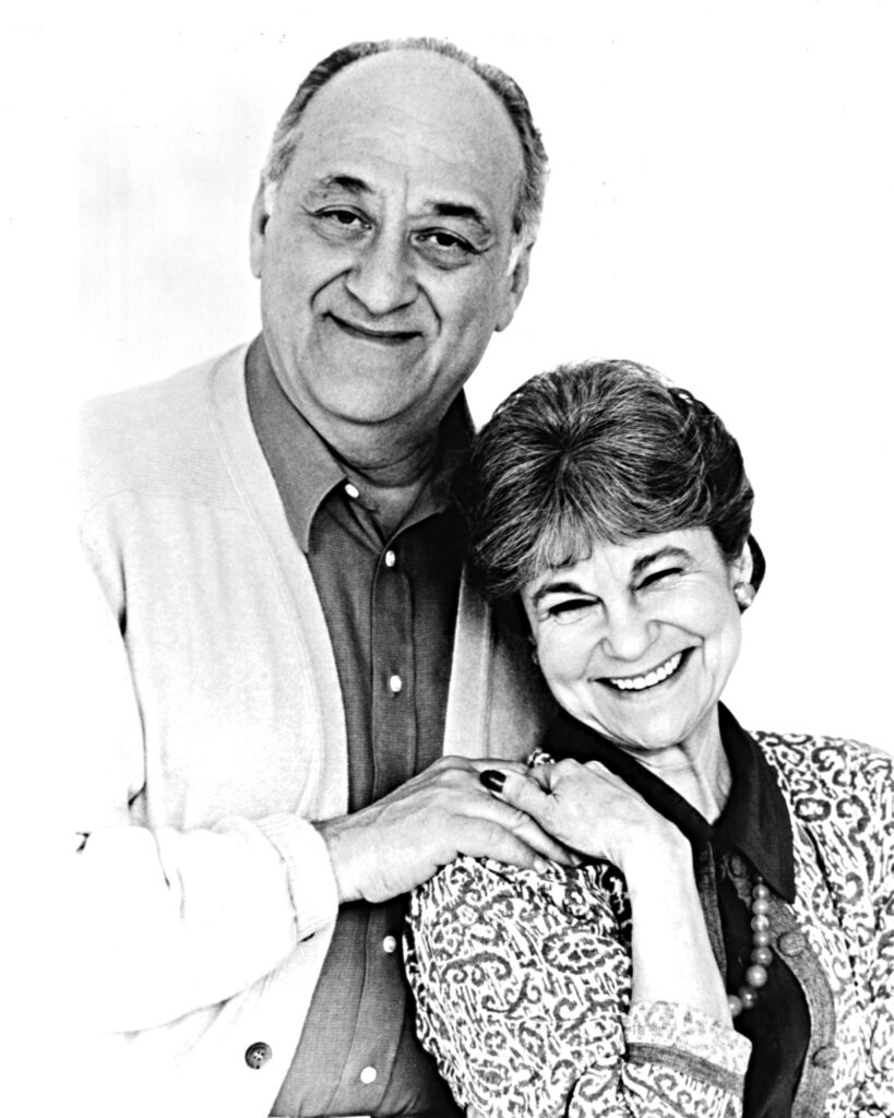 Jerry Adler and Lynn Cohen in publicity portrait for the film 'Manhattan Murder Mystery' 1993. (Photo by TriStar/Getty Images)