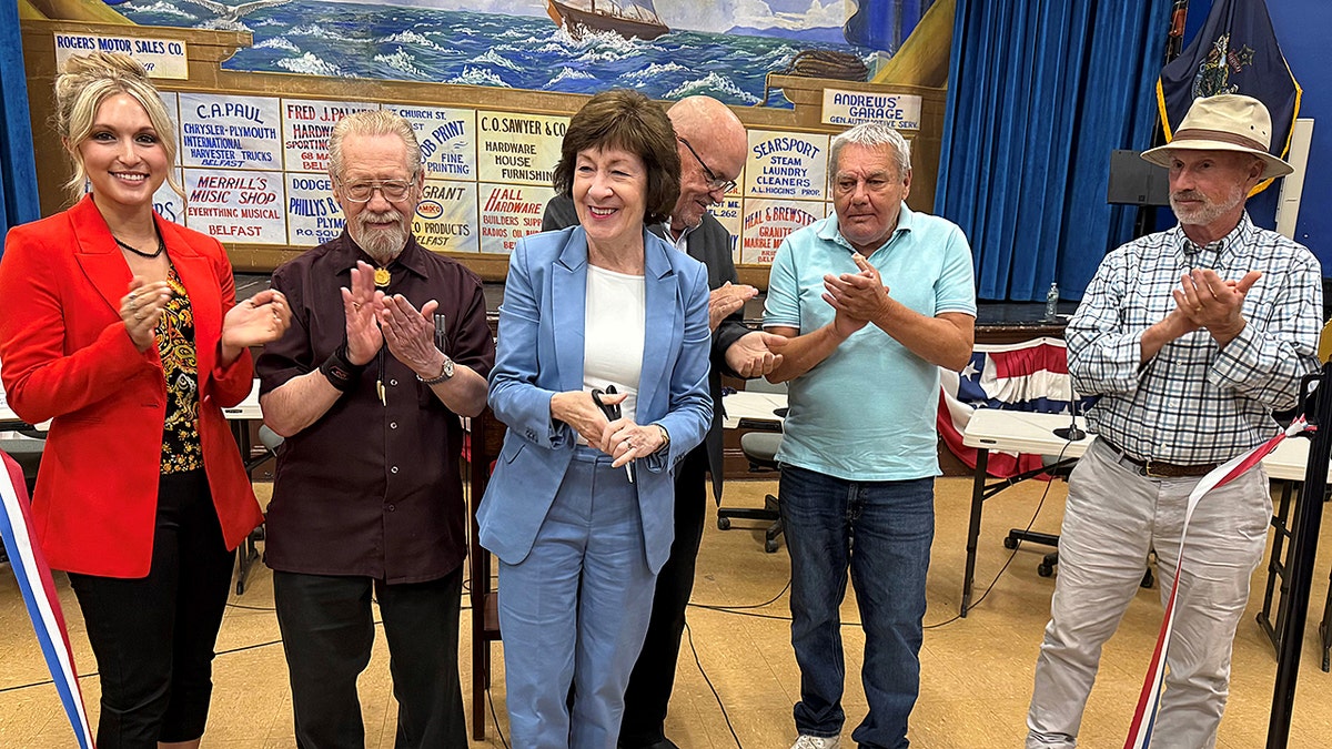 Sen. Susan Collins joins local officials at Searsport ribbon-cutting ceremony for Route 1 reconstruction project in Maine.
