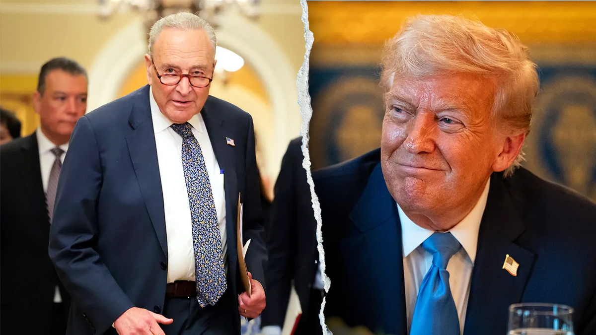 Sen. Chuck Schumer, D-N.Y., and President Donald Trump