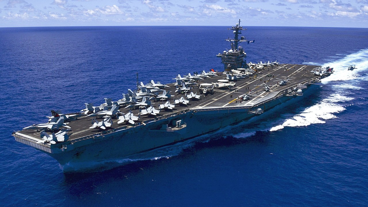The USS Carl Vinson at sea.
