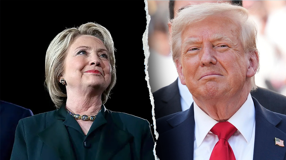 Hillary Clinton, President Trump, l-r