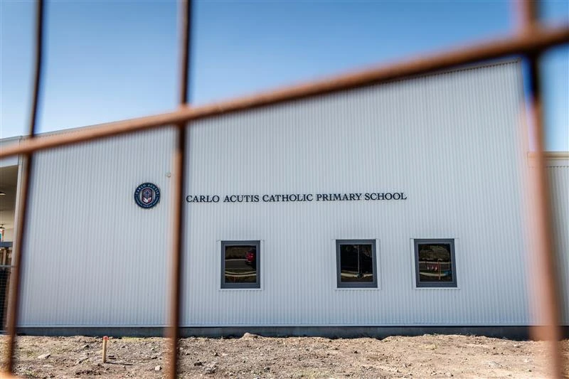 The Carlo Acutis Catholic Primary School’s design echoes the brickwork of the Assisi church where soon-to-be canonized Carlo Acutis is buried. Credit: Photo courtesy of Carlo Acutis Catholic Primary School in Melbourne