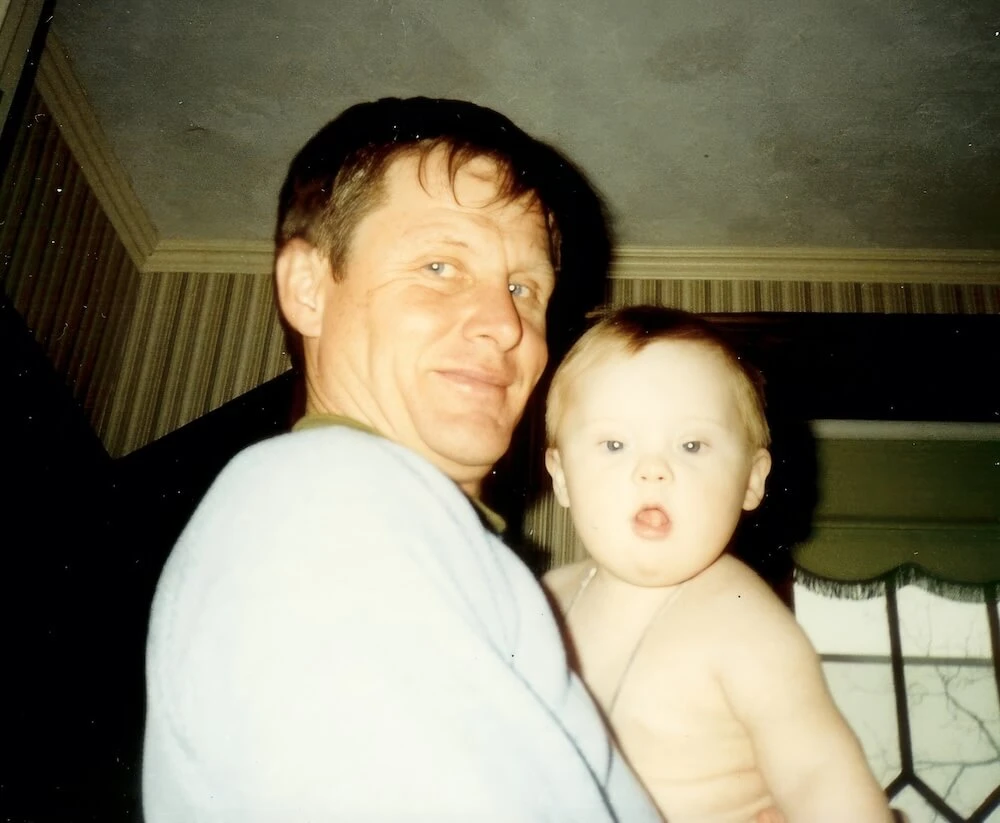 Tom Vander Woude with baby Joseph “Josie” Vander Woude. Credit: Photo courtesy of the Tom Vander Woude Guild