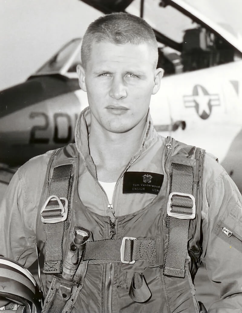 In 1965, Tom Vander Woude became a Navy pilot. Credit: Photo courtesy of the Tom Vander Woude Guild