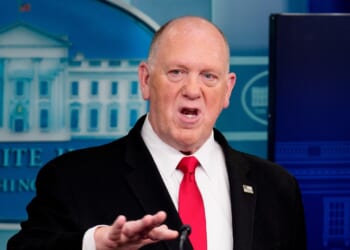Border czar Tom Homan erupts at heckler calling him racist at TPUSA event