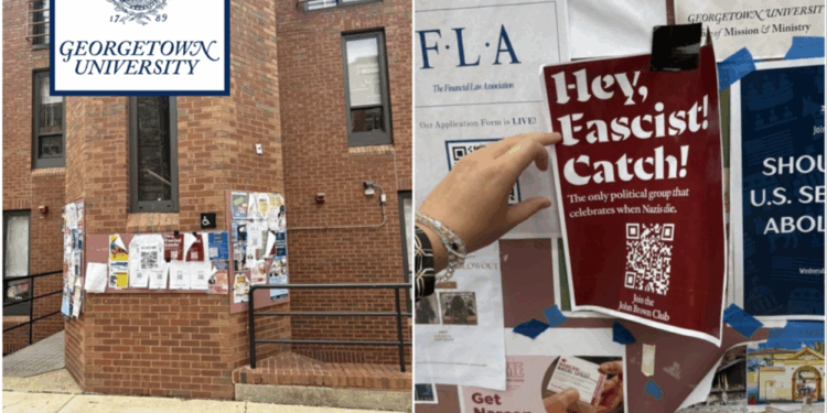 'More Than Symbolic Resistance': Flyers Posted on Georgetown's Campus Advertise New Extremist Group That 'Celebrates When Nazis Die'