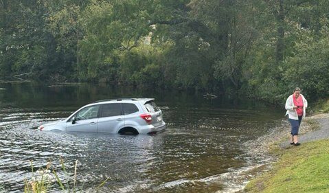 Car Rolls into Lake After Massachusetts Karen Forgets to Put Car in Park When She Gets Out to Heckle ICE Agents Arresting Illegal | The Gateway Pundit