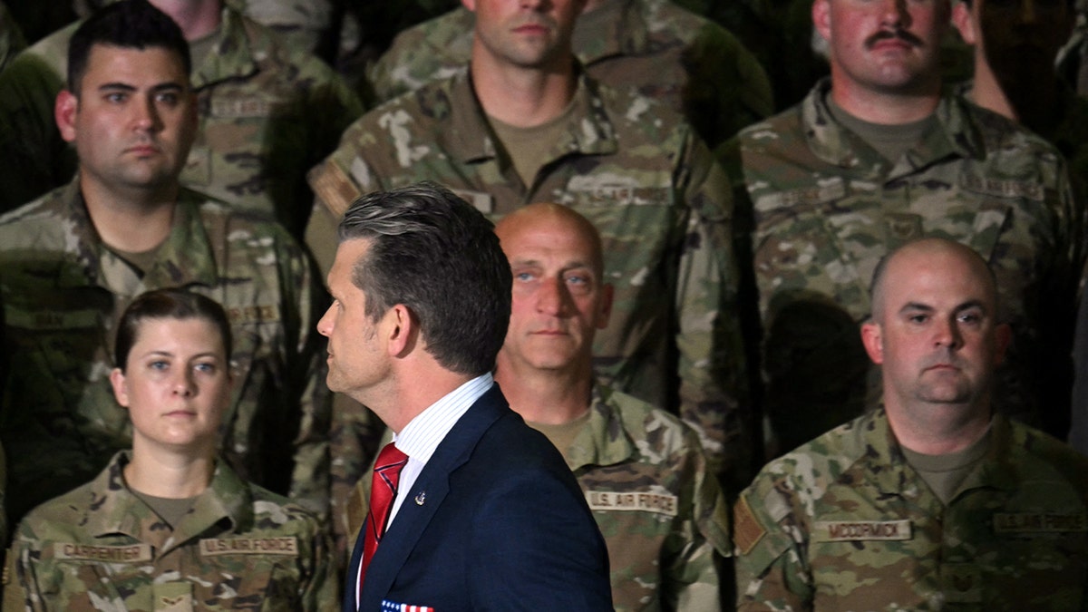 Pete Hesgeth and members of the military