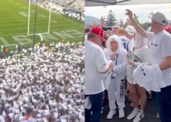 Video: Thousands wear 'FREEDOM' shirt in memory of Charlie Kirk at Oregon-Penn State game