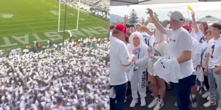 Video: Thousands wear 'FREEDOM' shirt in memory of Charlie Kirk at Oregon-Penn State game