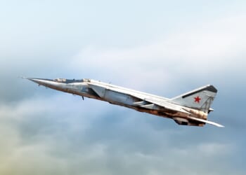 A MiG-25 Foxbat in flight.