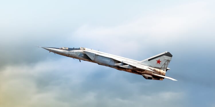 A MiG-25 Foxbat in flight.