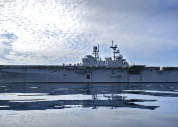 The USS America at sail.