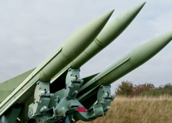 A group of missiles clustered together.