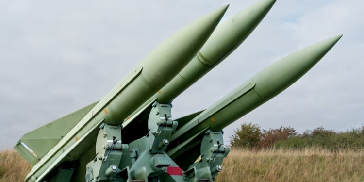 A group of missiles clustered together.