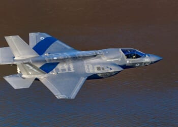 An RAF F-35 Lightning II in flight.