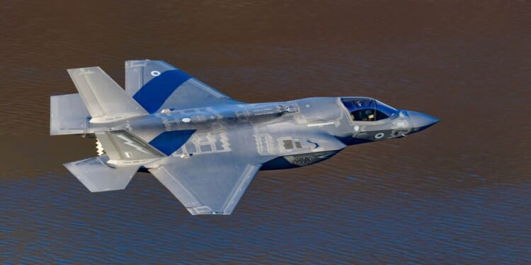 An RAF F-35 Lightning II in flight.