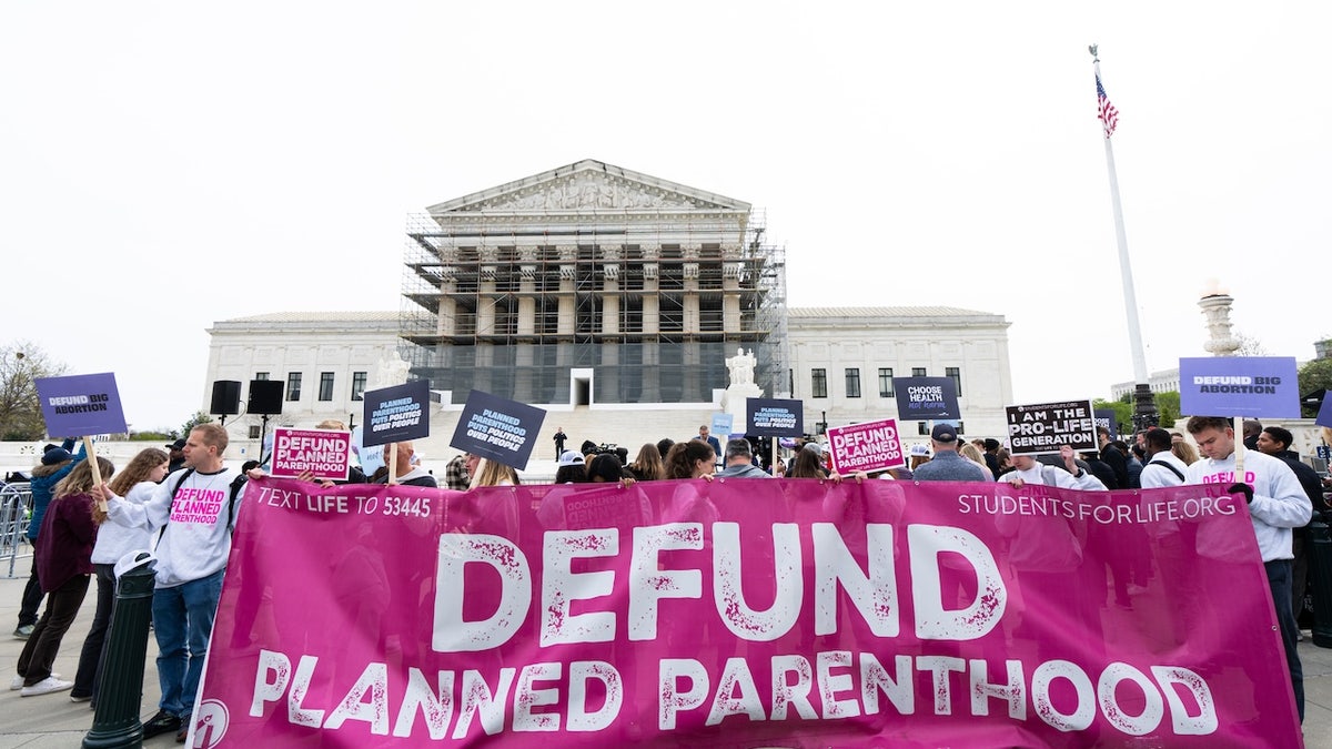 A pro-life protest outside the U.S. Supreme Court