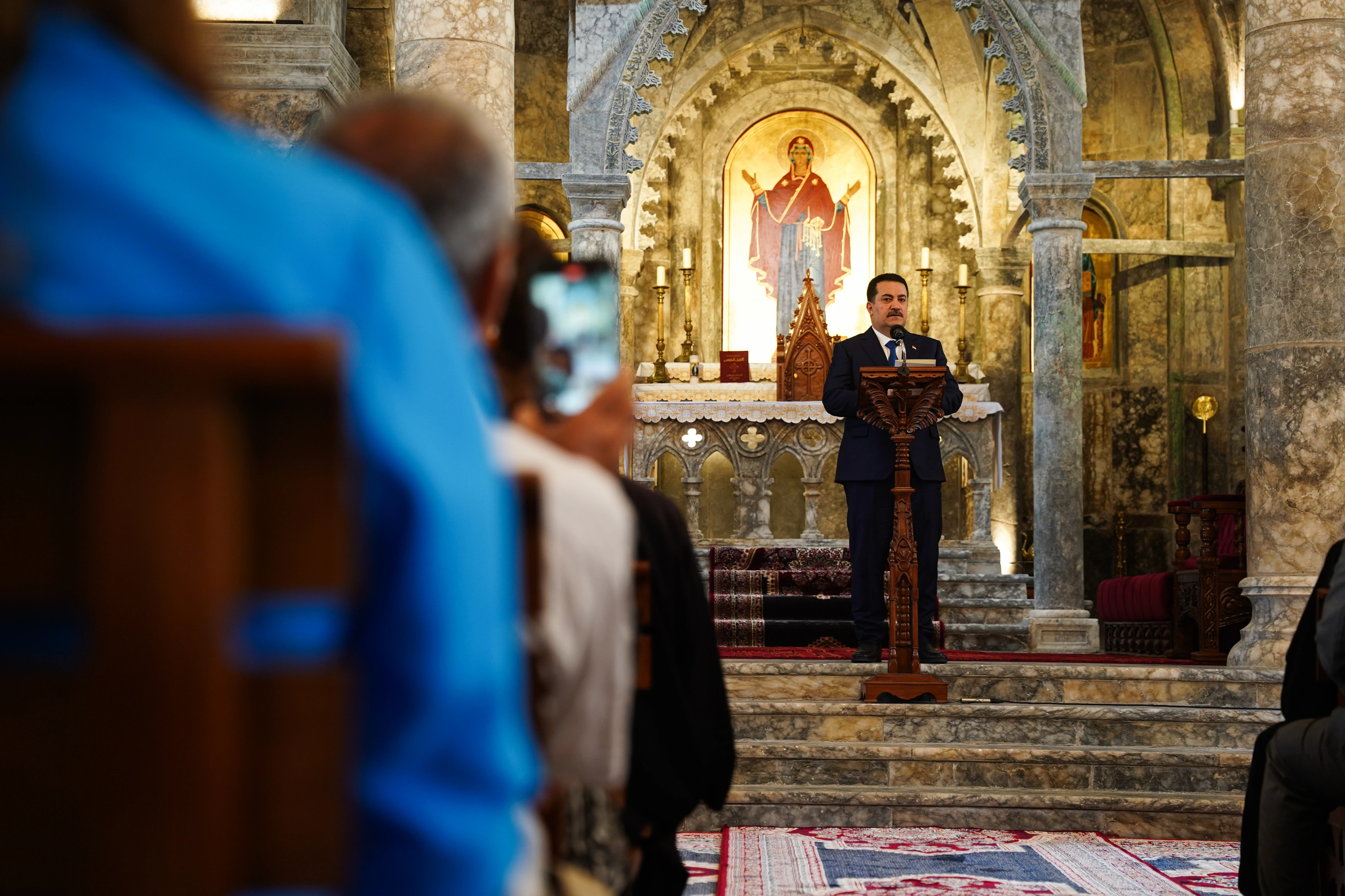 The city of Mosul, Iraq, witnessed an official celebration on Monday, Sept. 1, 2025, marking the reopening of the churches of Our Lady of the Immaculate Conception known as Al-Tahera Church (for the Syriac Catholics) and Our Lady of the Hour for (Dominicans), after their full restoration. Credit: Ismail Adnan/ACI MENA