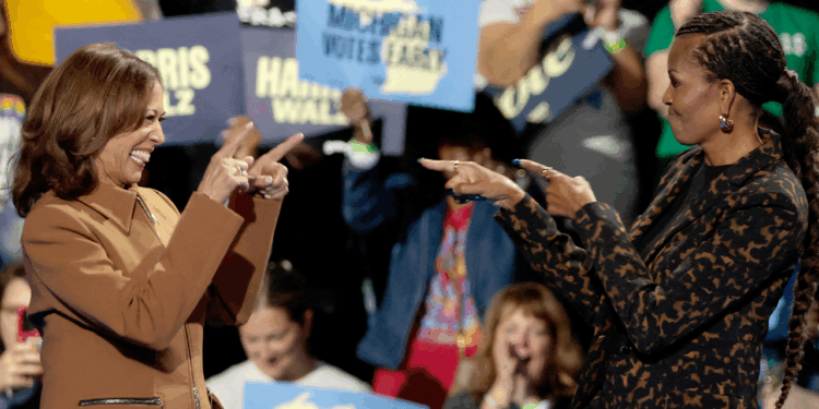 Kamala Harris book mentions Michelle Obama only 3 times in 300 pages