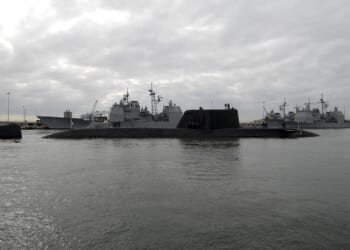 An Astute-class submarine at sail.